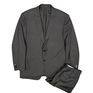 Ermenegildo Zegna Suit "Z" Muted Striped 2pc Wool Grey 42R 36x30